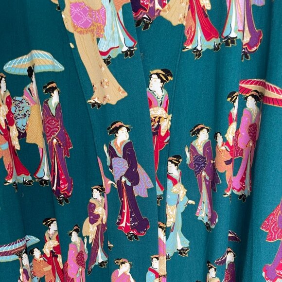 N. NATORI "Geisha" Cozy Knit Dark Green Long Robe is New with Tags! Size MEDIUM - Picture 3 of 10